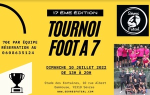 TOURNOI A 7 : 10 Juillet 2022